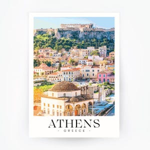 ATENE - Poster di viaggio in Grecia - Arte greca - Atene - Arte murale greca - Atene Grecia