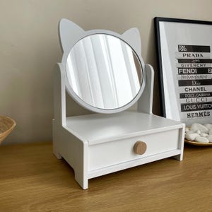 Elegant Mini Vanity Table – Perfect for Makeup and Beauty Essentials Vanity Table with Mirror, makeup vanity, beauty station, makeup table