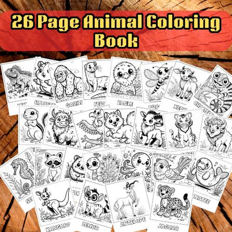 Printable Animal Coloring Pages | 26 Page of A to Z Printable Animal ...