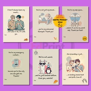 Cartes de Saint-Valentin | Meilleur ami masculin | Cartes plates mignonnes et amusantes pour les amis, les collègues et la classe |