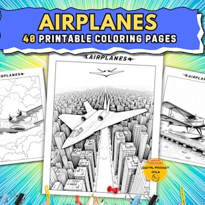 Airplane Coloring Pages for Kids | Aircraft Coloring Sheets | Boys and Girls Activity Coloring Pages