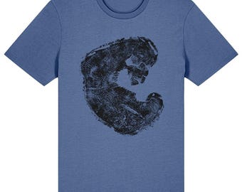 T-shirt boomring: T-shirt met eikenhouten stomp, veganistisch biologisch camping-T-shirt