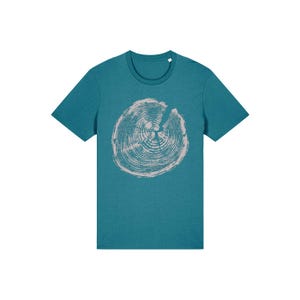 Organic Tree ring print T-shirt. Vegan eco friendly unisex Tree stump Shirt. Nature inspired camping tee. Earthy tshirt gift for him or her.