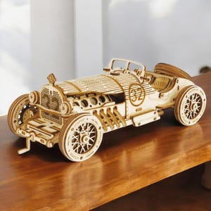 3D Wooden Puzzle Car: DIY Assembly Model Kit