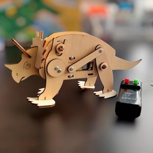 3D Wooden Dinosaur STEM Kit: DIY Robot Model Building Set