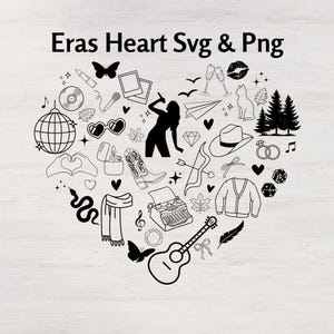 Era-Herz-Svg Eras-Symbol Png-Digitale Datei Taylor Png Taylor-Ära Herzdesign Era-Sublimationsdesign-Musik-Ikonen-Svg-Datei für Waren