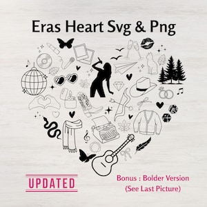Era-Herz-Svg Eras-Symbol Png-Digitale Datei Taylor Png Taylor-Ära Herzdesign Era-Sublimationsdesign-Musik-Ikonen-Svg-Datei für Waren