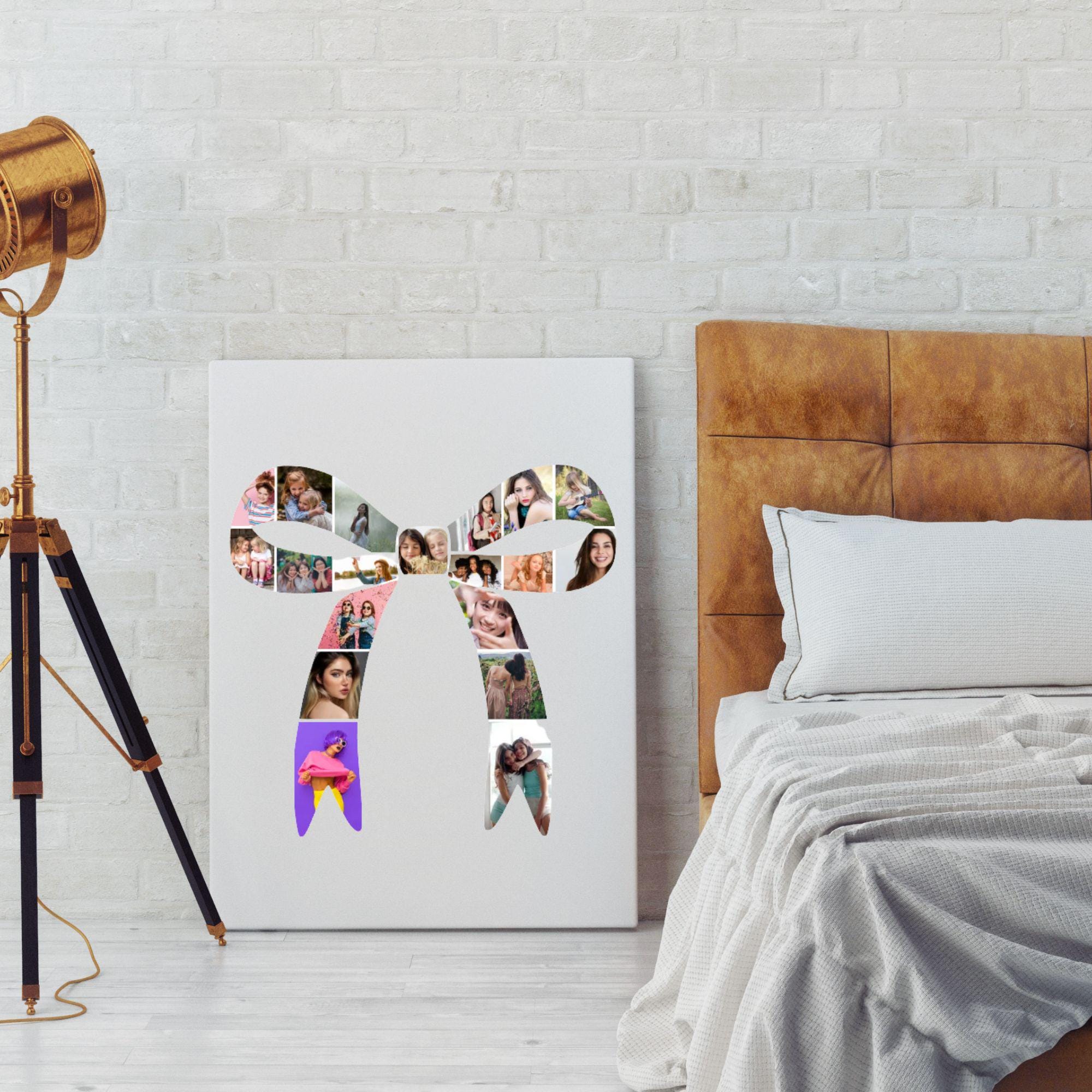 Coquette Bow Canva Photo Collage Drag and Drop Canva Bow Frame Coquette ...
