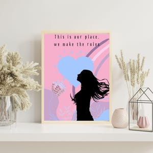 PinkTaylor Print Trendy Wall Art Taylor Poster Girl Dorm Room Print Taylor Lyric Poster Eras Boho Aesthetic Jpg Era Decor Home Room