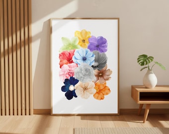 Era Garden Print Taylor Wall Art Watercolor Flower Wall Decor Girl Dorm Room Flower Art Taylor Poster Era Album Art Subtle Taylor Printable