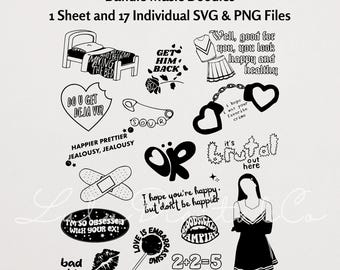 Bundle 17 Music Doodles Svg Olivia Png Sour Sublimation Guts Svg Cricut Silhouette Music Icon Svg Olivia Poster Sour Clip Art Dejavu Svg