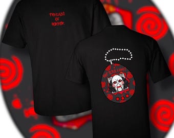 Horror Tamagotchi Retro 90s Saw Billy Puppet Tshirt