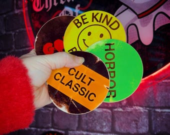 VHS Sticker Coaster Set Horror Coffee Table Nostalgia 80s Video Tape Retro Home Decor