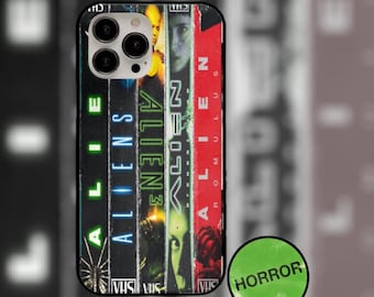 Horror Movie Phone Case Alien Classic VHS Stack Vintage iPhone Samsung
