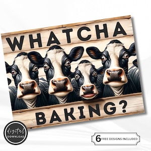 Tagliere con design a sublimazione di mucca da latte, decorazioni per cucina in stile fattoria in formato PNG, download di file di design digitale per tagliere con animali da fattoria per la cucina