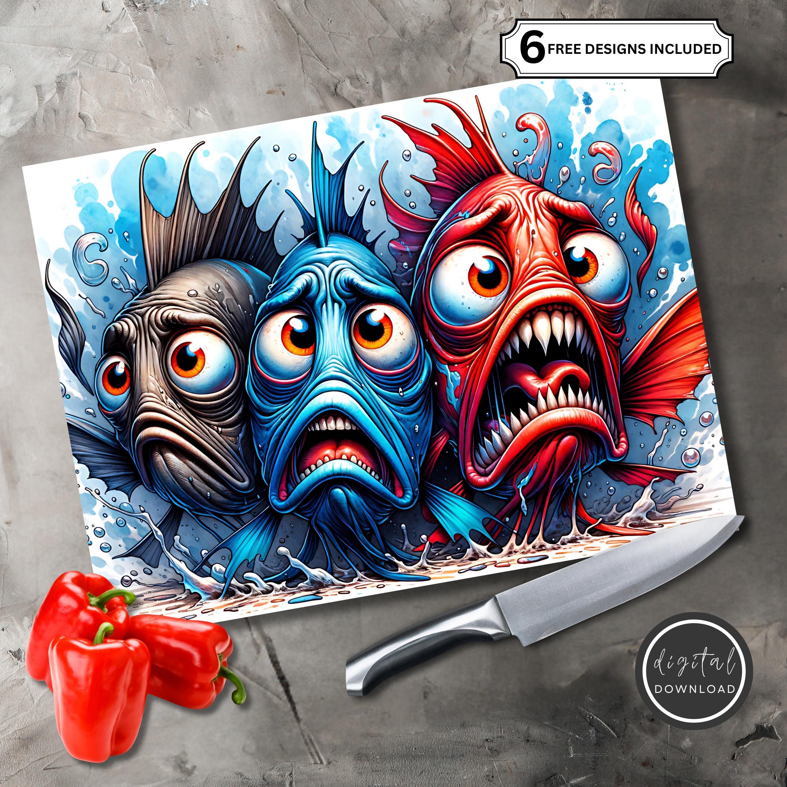 Scared Fish Template Funny Scared Fish PNG – Comic Angler Clipart (digital Download) - Etsy