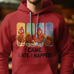 Cute Fun Holiday Sweatshirt - Fall Festival Apparel, Turkey Lover Gift, Thanksgiving Turkey Shirt, Funny Turkey Shirt, Fall Hoodie