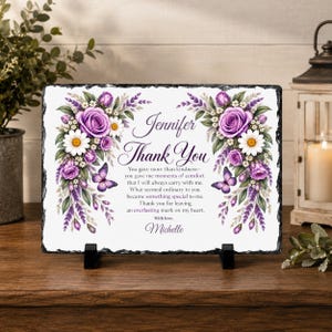 Personalized Thank You Plaque, Appreciation Gift for Women, Mentor Teacher Coworker Gift, Custom Gratitude Keepsake, Difference Maker Gift