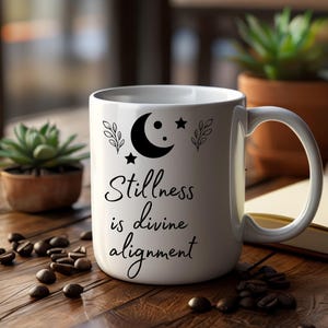 Inspirational Ceramic Coffee Mug: Boho Positive Quote, Self-Care Gift