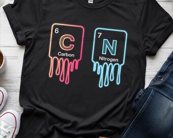 Carbon Nitrogen SVG : Gen Z Science Meme PNG AI (Digital Download)