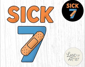 Sick Seven Meme SVG | Six Seven Funny Wordplay Cut File | Trendy Gen Z Meme Design | Cricut & Silhouette PNG AI Eps | Digital Download