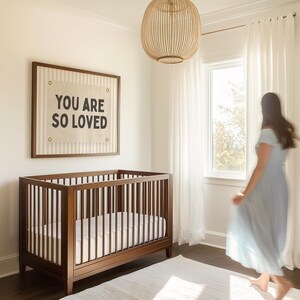 You Are so Loved Nursery Print: Vintage Stripe Wall Art (16x20 Digital ...
