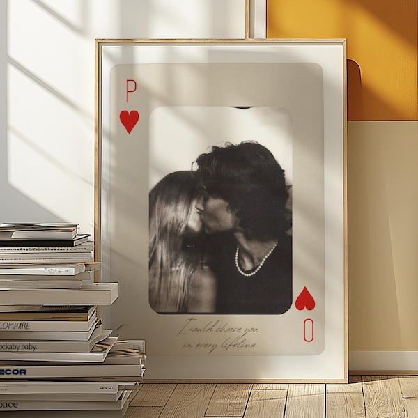 Aangepaste speelkaart met foto – gepersonaliseerd cadeau met digitale print voor speciale gelegenheden – digitale download