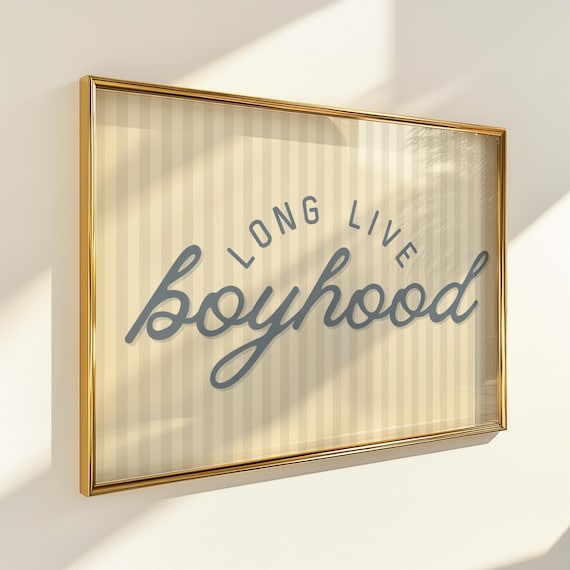 Nursery Digital Print | Thank Heaven for Little Boys | Digital Download Wall Art | Baby Boy Room Decor | Blue Nursery Printable | Boys Room