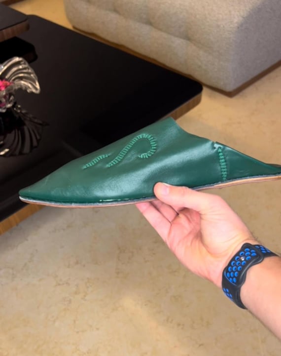 Naturel Leder Hausschuhe Handgefertigte Babouche Marokkanische