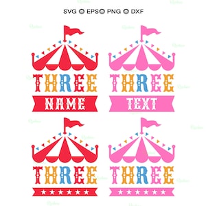 Chapiteau de cirque 3e anniversaire Svg, cirque trois anniversaire, anniversaire chemise garçon fille, troisième anniversaire, cirque anniversaire Svg, jeune sauvage et trois