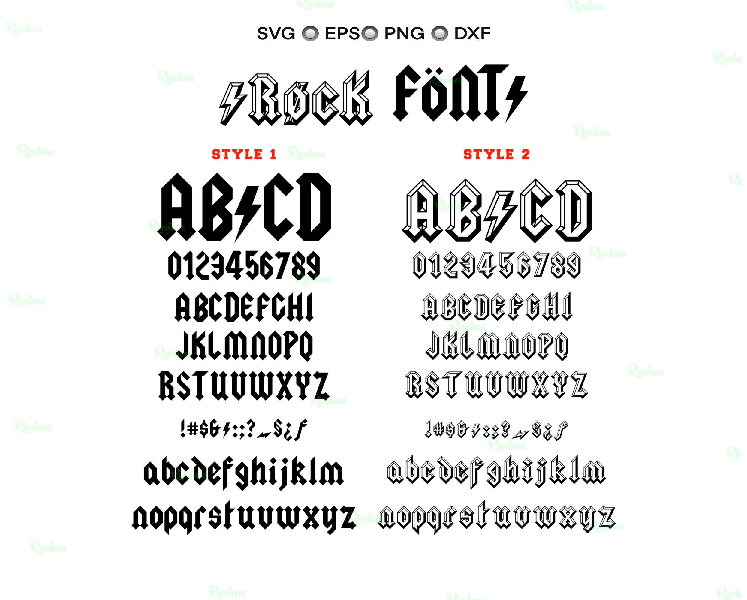 Acdc Font Alphabet