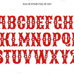 Alphabet De Carnaval, Lettres De Cirque, Polices De Caractères Carnaval, Polices De Caractères Cirque, Alphabet Cirque, Lettres De Carnaval, Svg Cirque, Svg Carnaval, Anniversaire Cirque