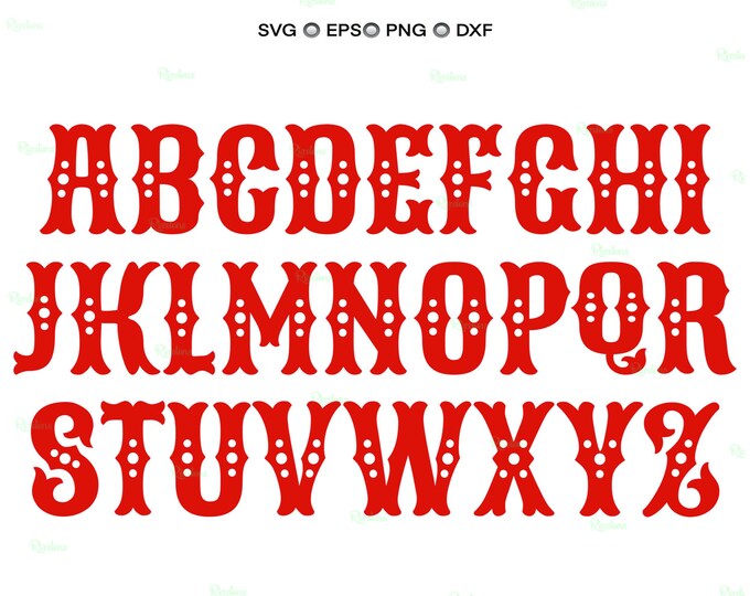 Circus Letter Pattern Circus Letter Graphic, Carnival Letter Vector, EPS Digital Vector Art ...