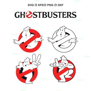 Ghostbusters SVG, insegna Ghostbusters, clipart Ghostbusters, file di taglio personaggio spettrale per Cricut, adesivo da taglio