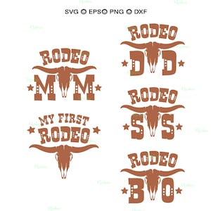 Cumpleaños de rodeo SVG, camisetas de cumpleaños familiares de rodeo SVG, Rodeo SVG, mamá de rodeo, papá de rodeo, hermana de rodeo, hermano de rodeo, mi primera camiseta de rodeo SVG