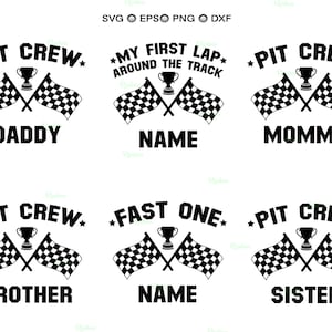 Pit Crew familie Svg, Pit Crew Svg, Pit Crew papa, Pit Crew mama mama broer zus, Racing familie shirt, Fast One verjaardag, Pit Stop Svg