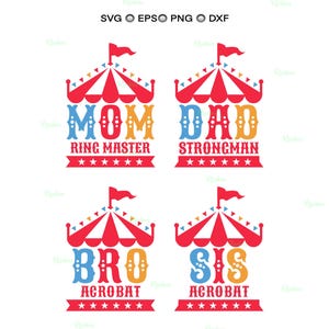 Zirkus-Geburtstags-Shirt SVG: Karneval Familie Design (Digitale Dateien)