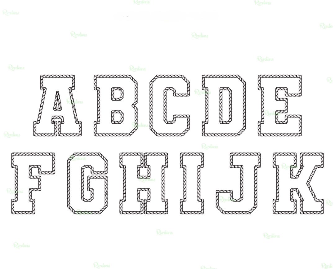 Rope Font Svg, Western Rope Letters Svg, Cowboy Svg, Rustic Rope ...