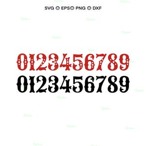 Carnival Circus Numbers Svg, Layered Fishtail Number Cut File Cricut, Laser Cutting, Decal Sticker