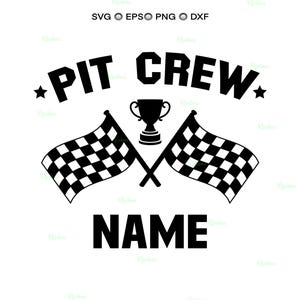 Pit Crew SVG: Racing Birthday Boy Shirt Design (Digital Download)