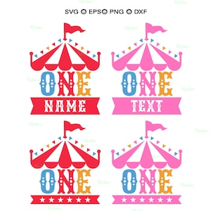 Zirkus 1st Birthday SVG Bundle: Zelt, Numbers, Karneval (Digitale Dateien)