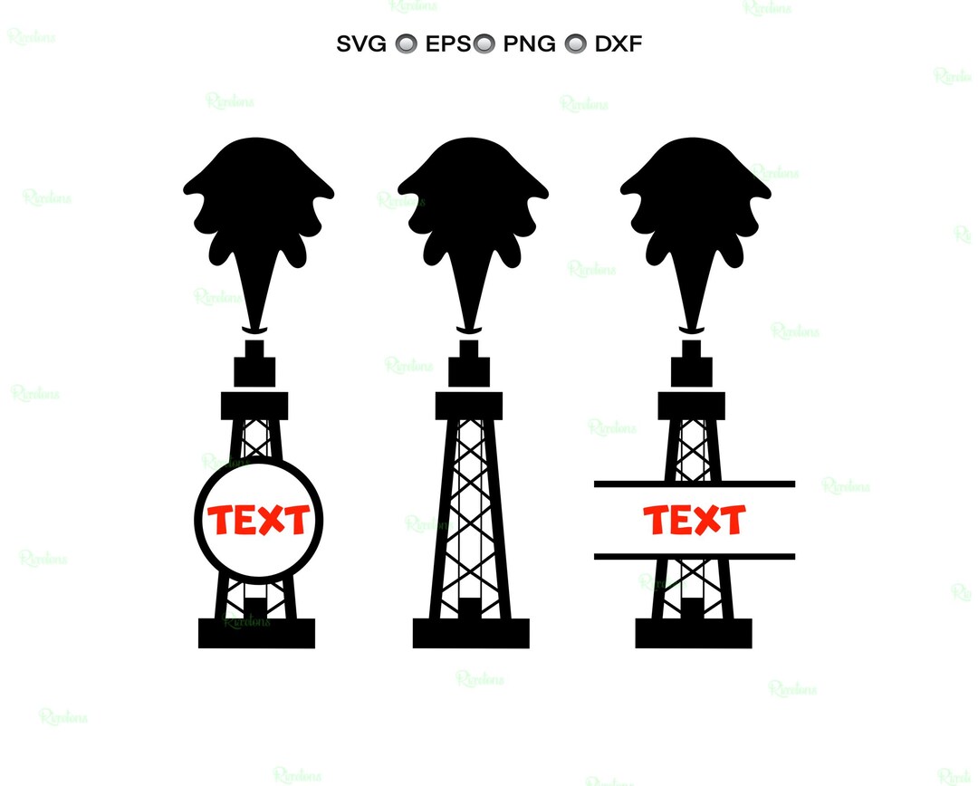 Oil Rig Monogram Oil Derrick Monogram Svg, Oil Field Pump Jack, Drilling Rig ...