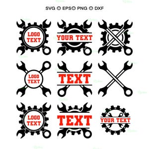 Crossed Wrench Vector, Mechanic Tool Split Monogram Constructor Svg, Automotive Tools, Garage Workshop Sign