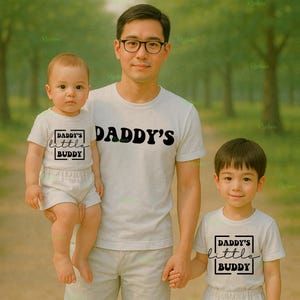Daddy's Little Buddy Svg, Baby Boy Svg, schattige vader zoon, Little Buddy Svg voor shirts, Boy Dad, peuter Svg, Sweet Family Svg, vaderschap Svg