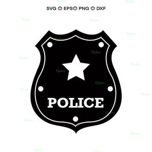 Police Badge SVG Bundle: Sheriff, Custom, Outline - Digital Files