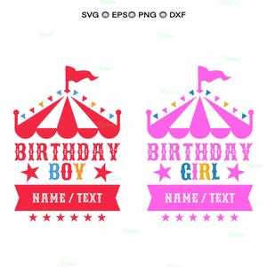 Circus Birthday Shirt SVG Bundle: Carnival Party Design (Digital Files)