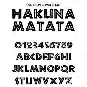 Hakuna Matata Fuente Svg, Hakuna Matata Svg, Safari Fuente Svg, Letras del Alfabeto del Rey León, Fuente Safari Jungle, Fuentes Africanas, Alfabeto Safari