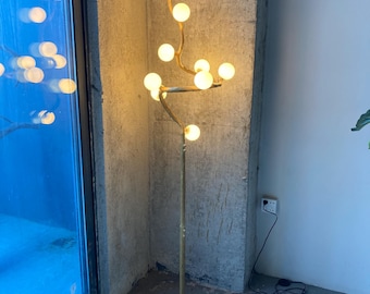 Lámpara de pie con forma de globo terráqueo hecha a mano / Lámpara de árbol zen moderna