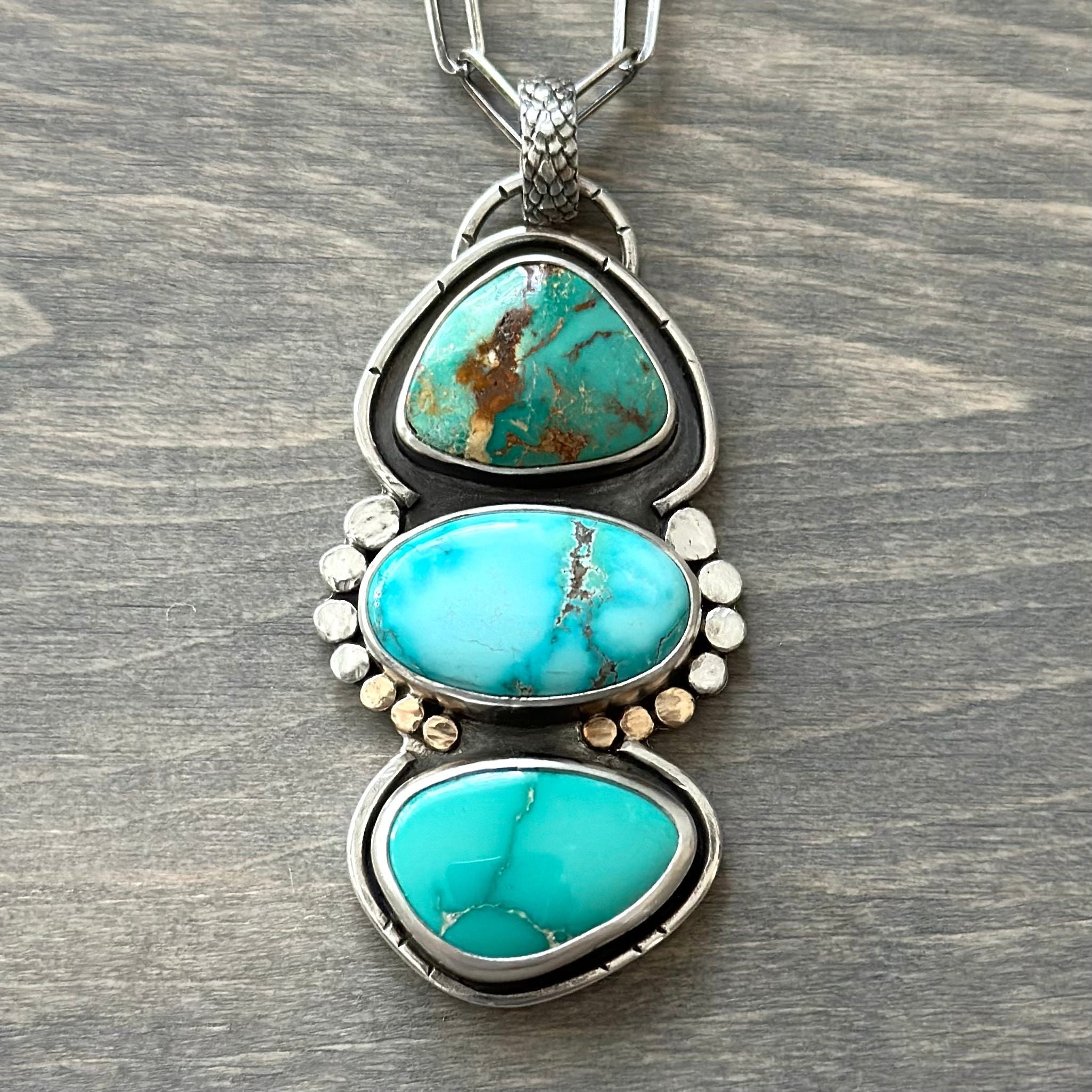 Color Totem Turquoise Pendant Royston Blue Moon Fox Turquoise in ...