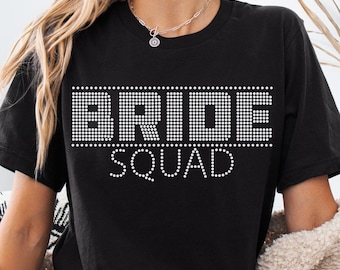 Bride Squad Shirt Sparkle Dot Style Tee, Bachelorette Party Shirts for Bridesmaids, Bride Crew Matching Shirt, Girls Trip Bridal Gift Top